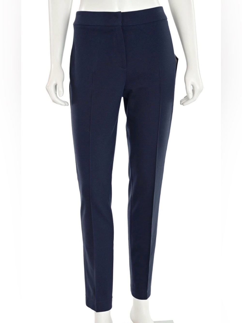 AKRIS PUNTO Ponte Knit Slim Pants in Navy US 2/ 26 waist
